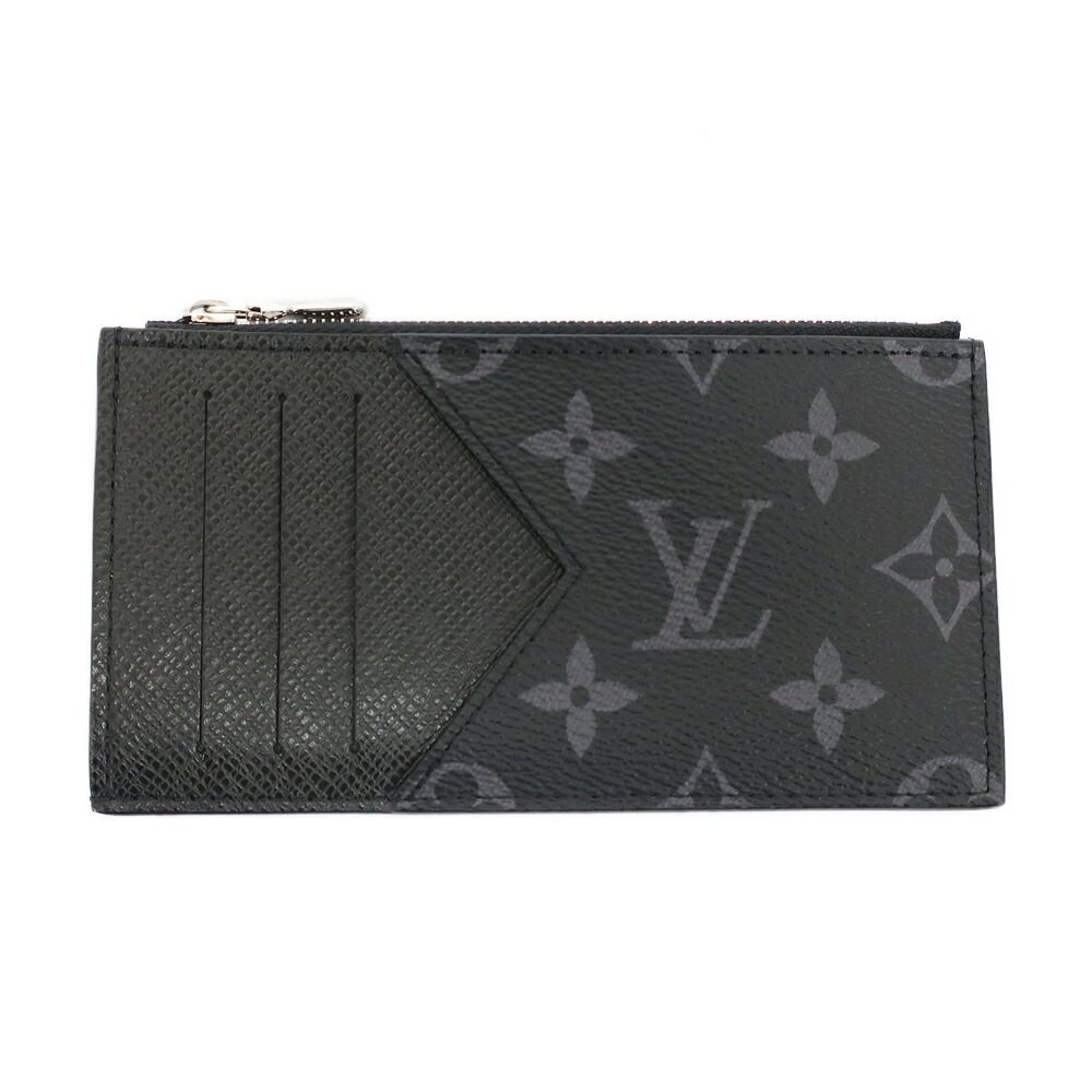 Louis Vuitton Ten Coin Card Holder Taigarama Case Monogram Eclipse Taiga Noir