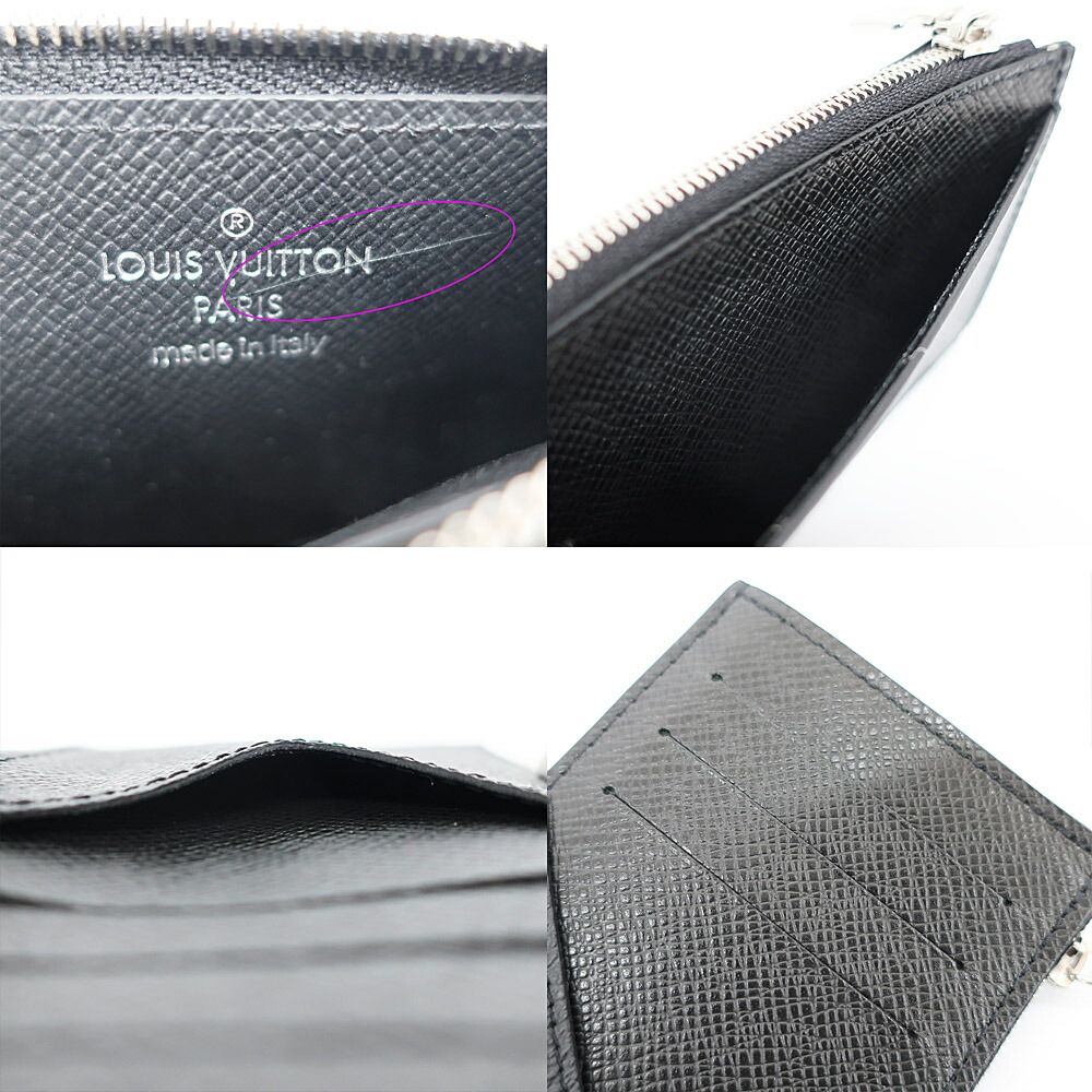 Louis Vuitton Ten Coin Card Holder Taigarama Case Monogram Eclipse Taiga Noir — view 7