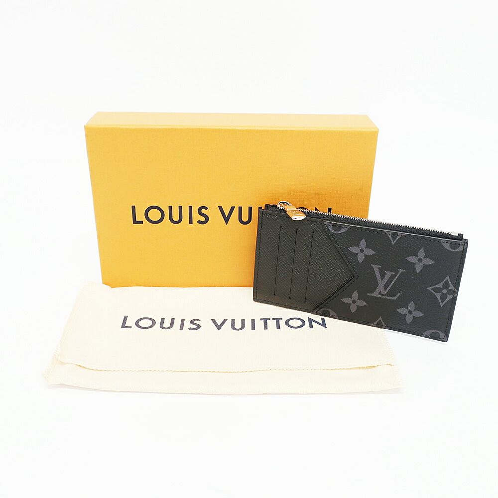 Louis Vuitton Ten Coin Card Holder Taigarama Case Monogram Eclipse Taiga Noir — view 9