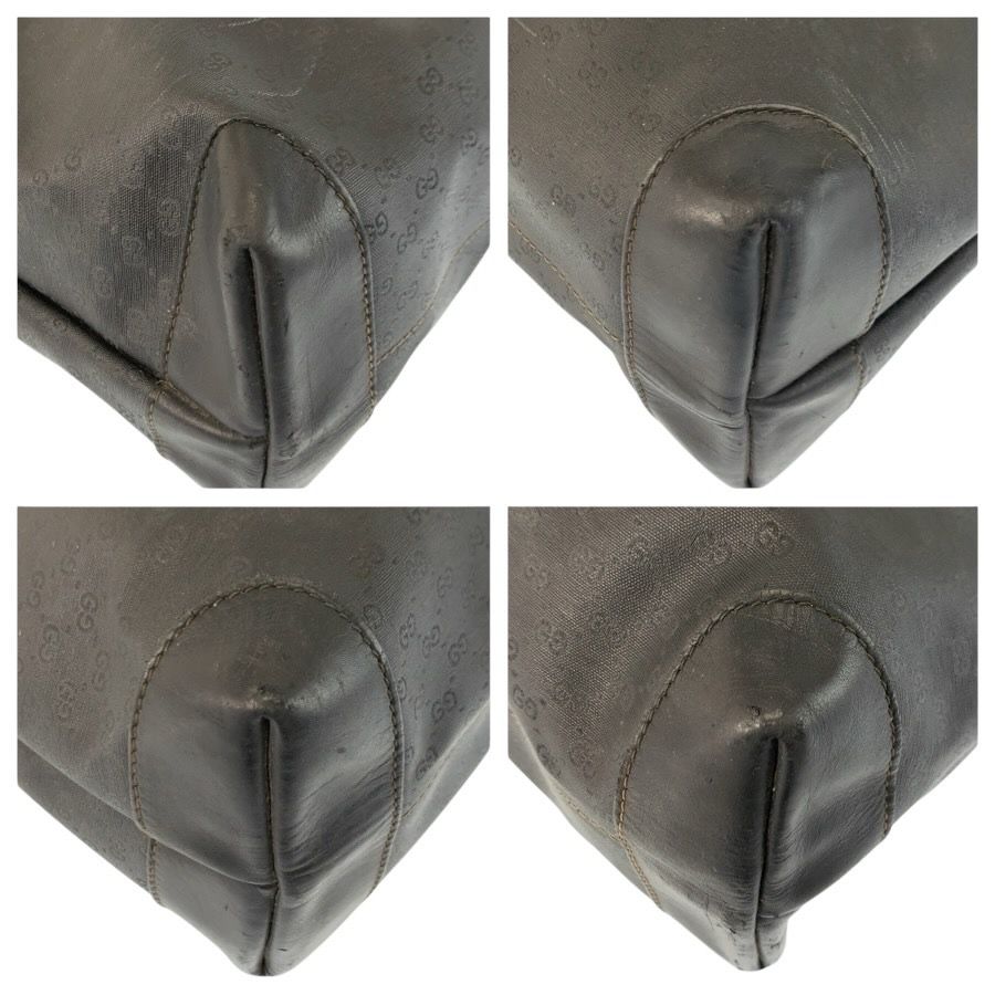 Gucci Vintage Micro GG Sherry Line Black Tote Shoulder — view 4
