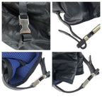 Prada Black Silver Leather Nylon Tote Shoulder — view 5