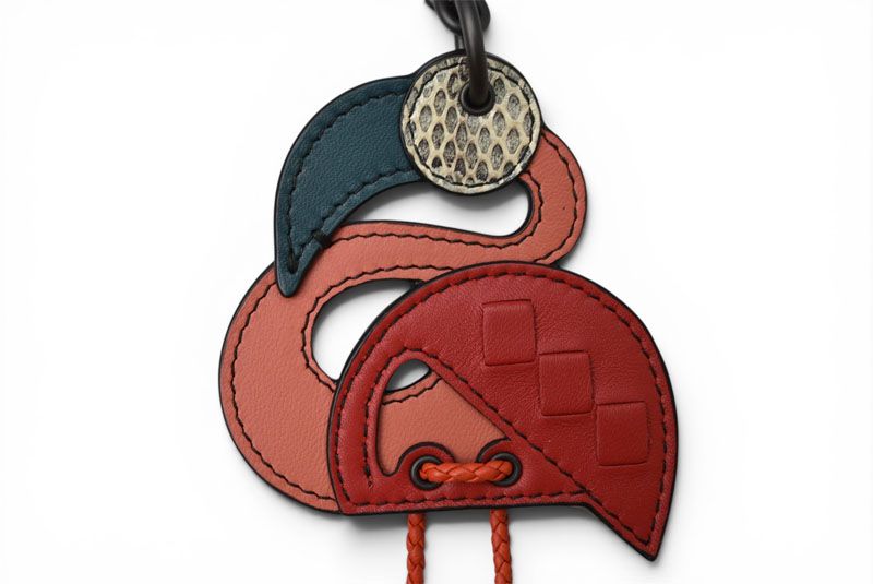 Bottega Veneta Key Ring Key Holder Animal Charm Flamingo — view 4