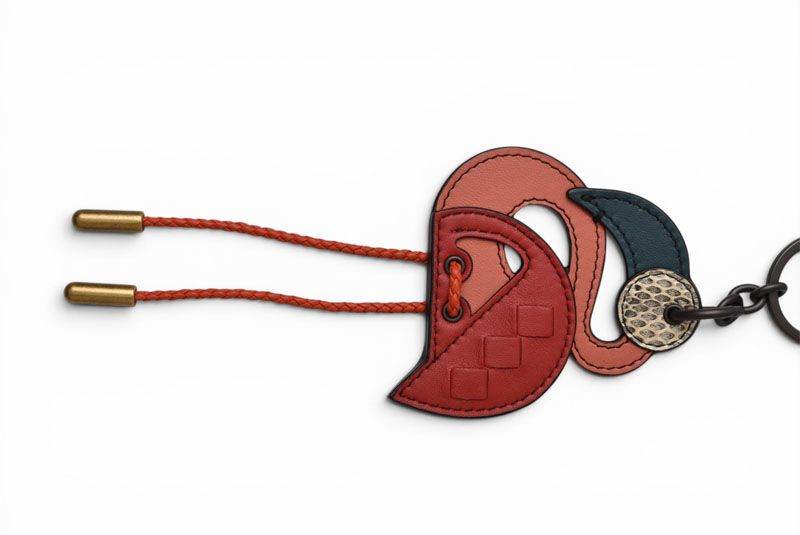 Bottega Veneta Key Ring Key Holder Animal Charm Flamingo — view 3