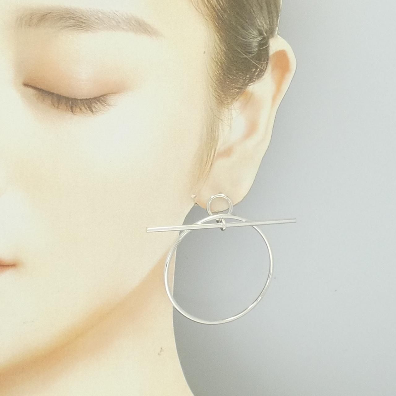 Hermes Echappee Earrings Silver — view 4