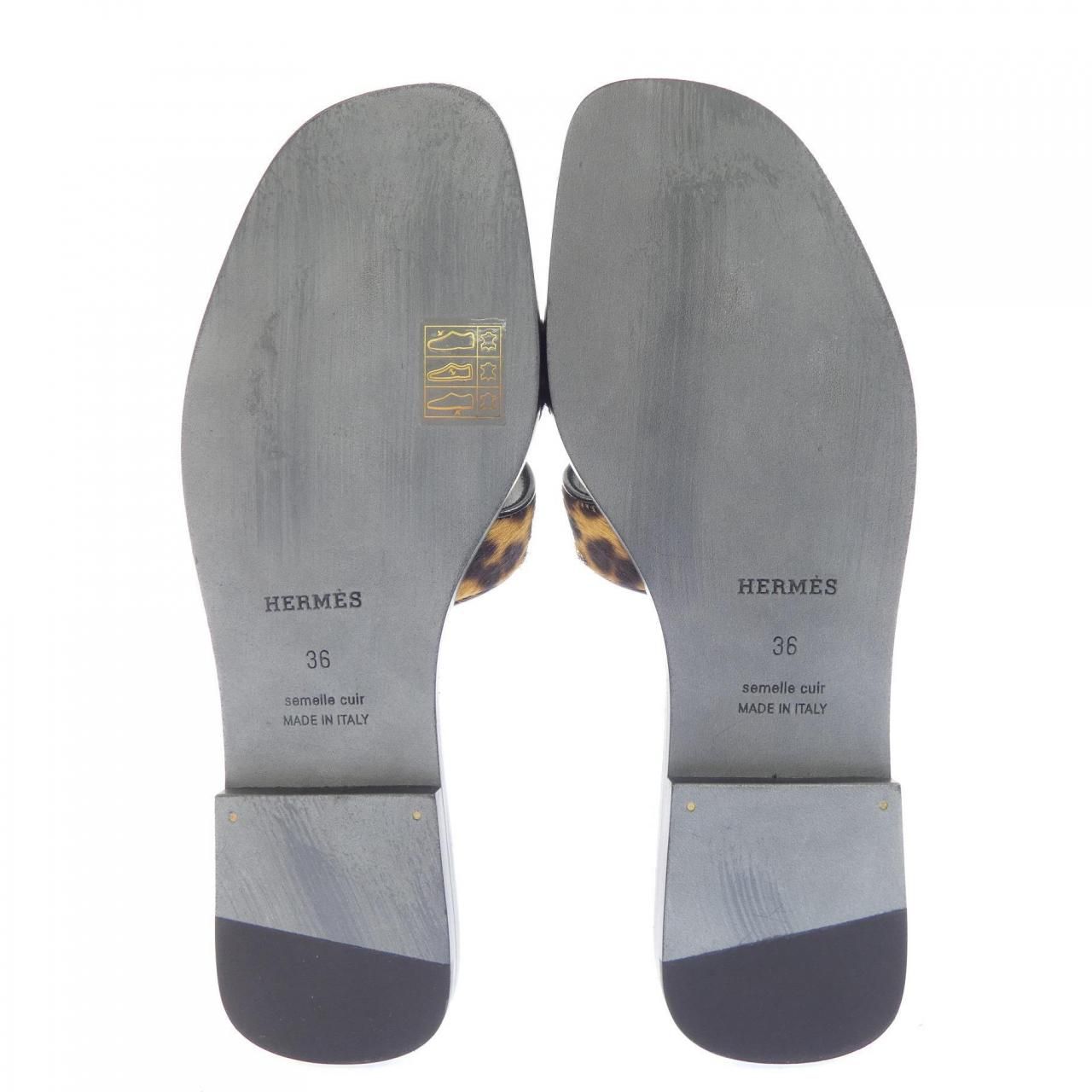 Hermes Oran Sandals Brown — view 4