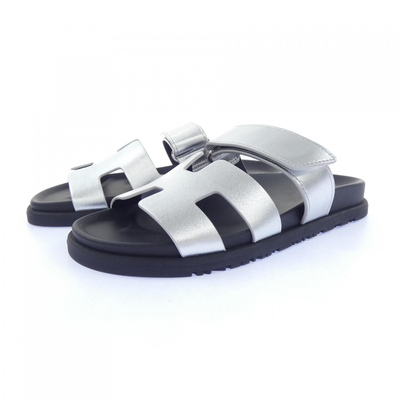 Hermes Chypre Sandals Silver — view 3