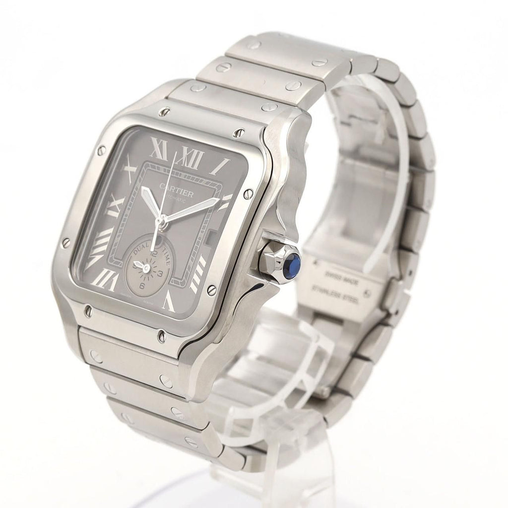 Cartier Santos Dual Time Zone LM SS Automatic Winding Watch — view 2