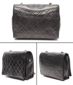 Chanel Chain Shoulder Bag Gold Single Flap Quilted Lambskin — view 2