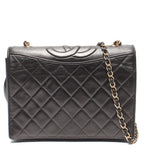 Chanel Chain Shoulder Bag Gold Single Flap Quilted Lambskin