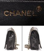 Chanel Chain Shoulder Bag Gold Single Flap Quilted Lambskin — view 3