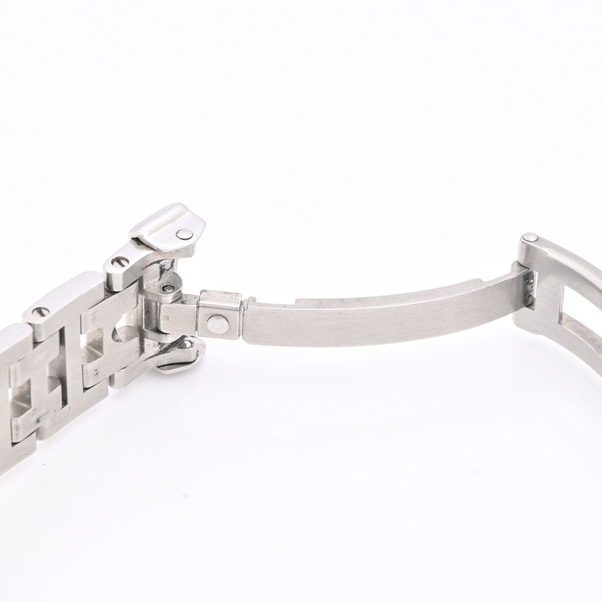 Hermes Watch Clipper Cles Diamond Bezel Pave Shell Dial SS White — view 8