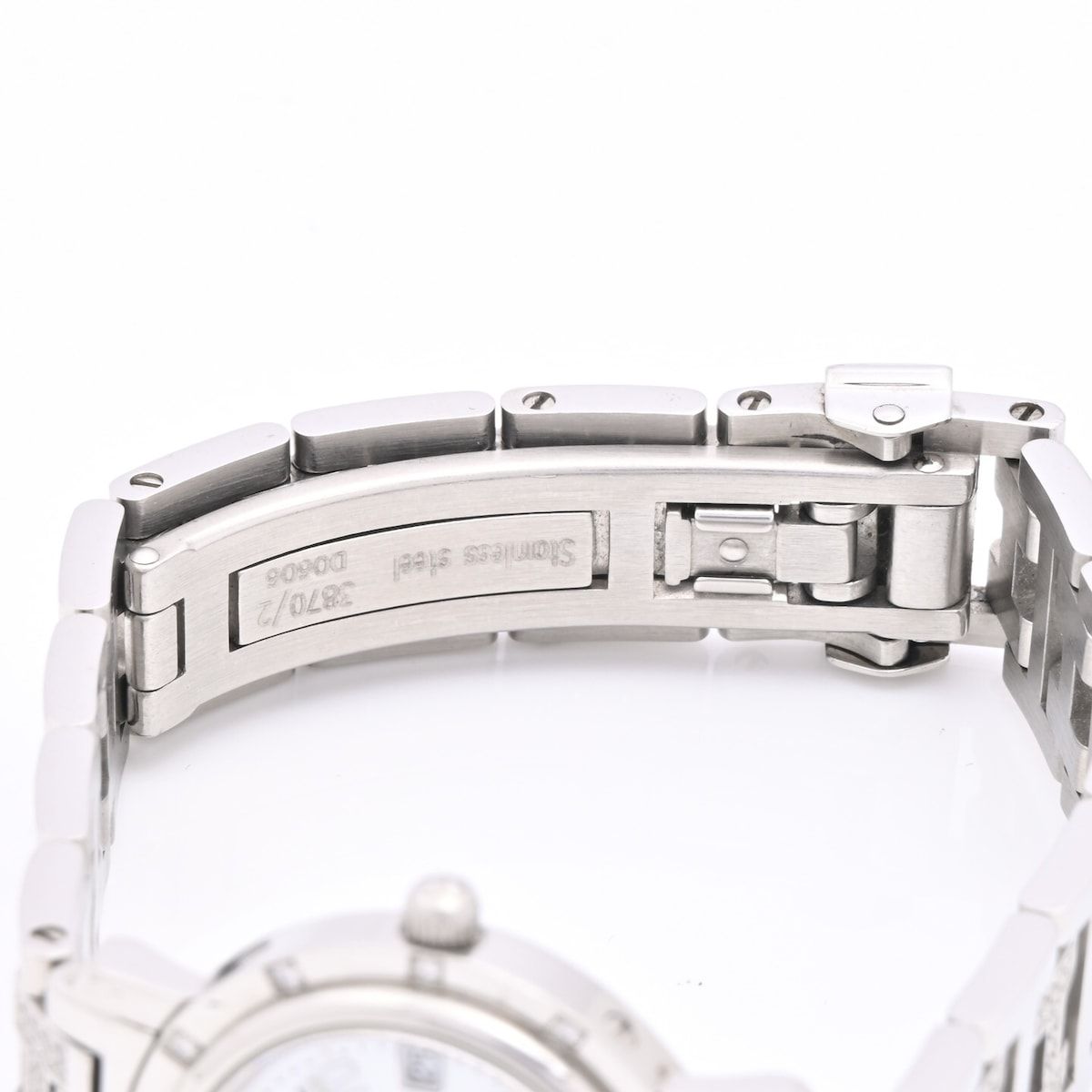 Hermes Watch Clipper Cles Diamond Bezel Pave Shell Dial SS White — view 4