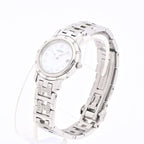 Hermes Watch Clipper Cles Diamond Bezel Pave Shell Dial SS White — view 2