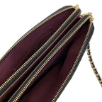 Chanel Wallet Quilted Black Chain Gold Shoulder — view 4