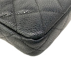 Chanel Wallet Quilted Black Chain Gold Shoulder — view 7