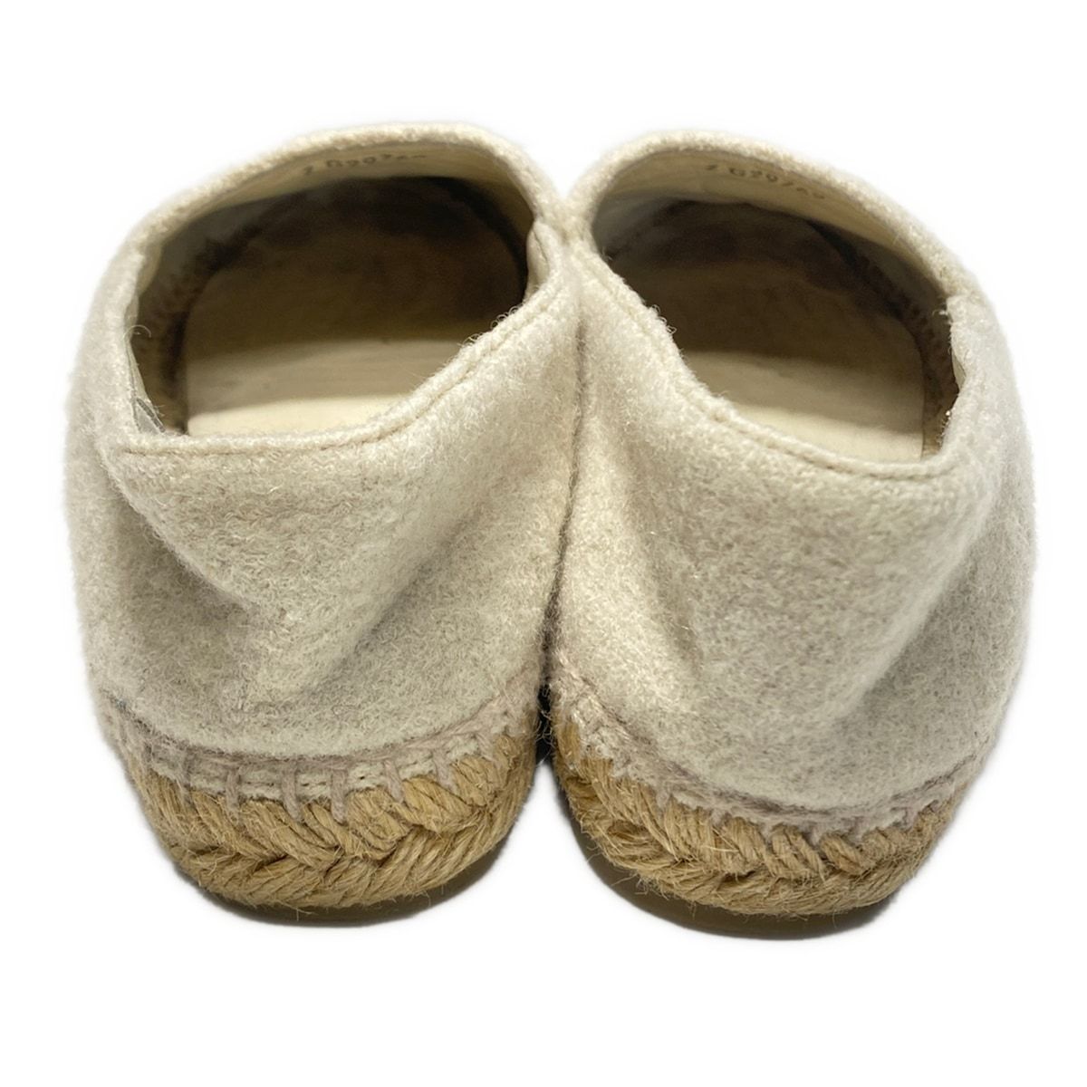 Chanel Slip Ons 37 Ivory Black CC Logo Espadrilles Slipper — view 3