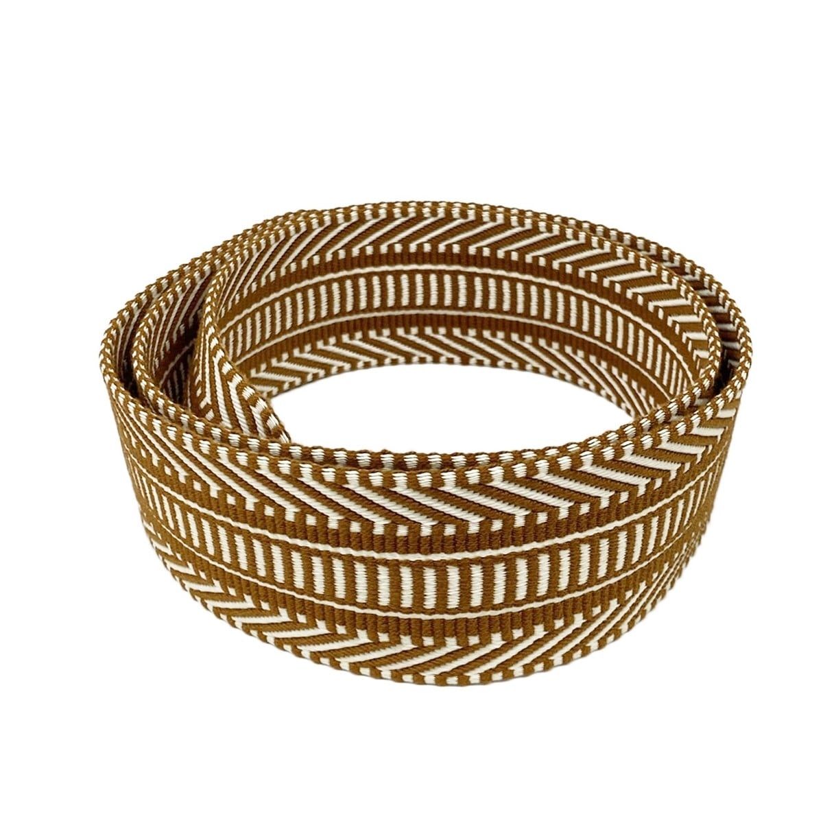 Hermes Shoulder Strap Bandouliere Sangle Caval 50 Ecru Beige White Gold — view 2