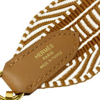 Hermes Shoulder Strap Bandouliere Sangle Caval 50 Ecru Beige White Gold — view 3