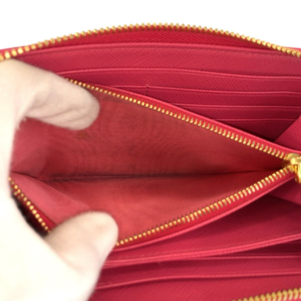 Prada Saffiano Pink Gold Leather Wallet — view 5