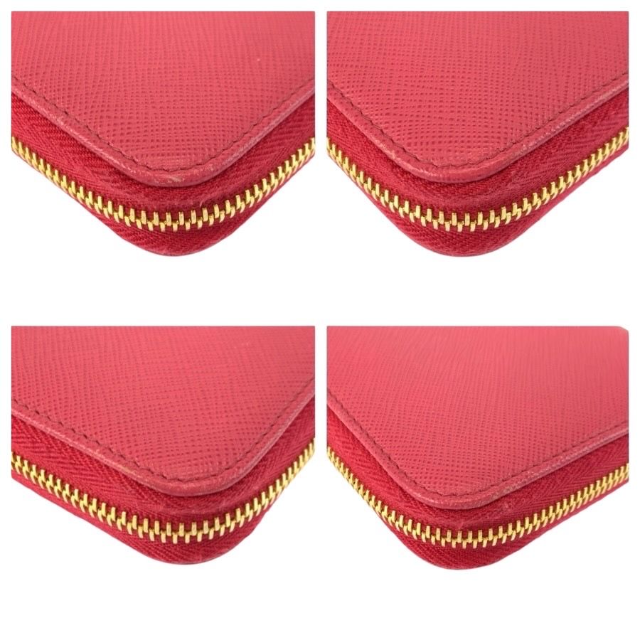 Prada Saffiano Pink Gold Leather Wallet — view 8