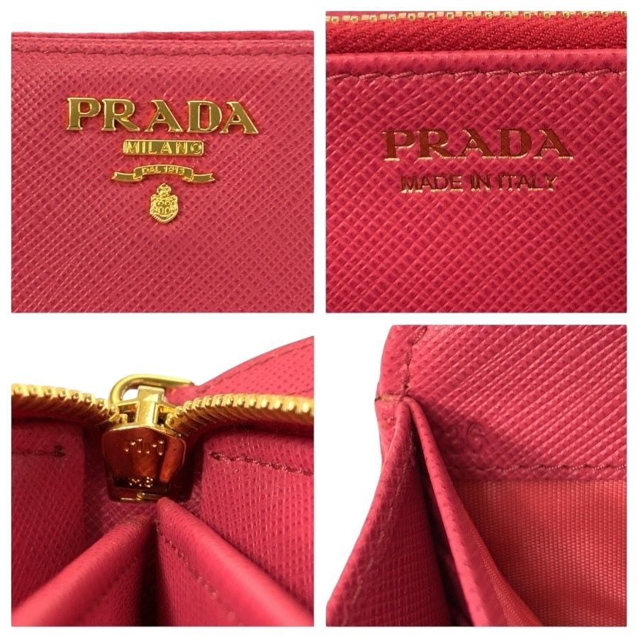 Prada Saffiano Pink Gold Leather Wallet — view 3