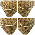 Gucci Beige Ivory Gold GG Canvas Leather Tote Shoulder — view 4