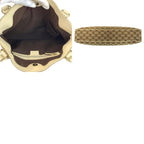 Gucci Beige Ivory Gold GG Canvas Leather Tote Shoulder — view 9