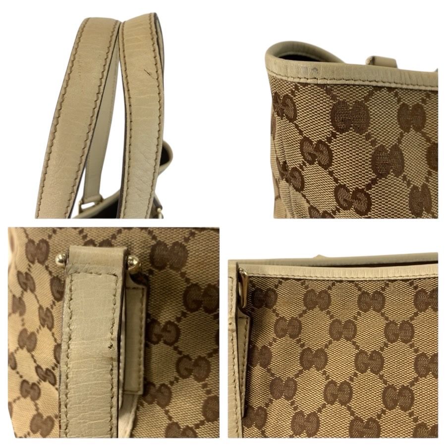 Gucci Sherry Line Beige Ivory Gold GG Canvas Tote Shoulder — view 5
