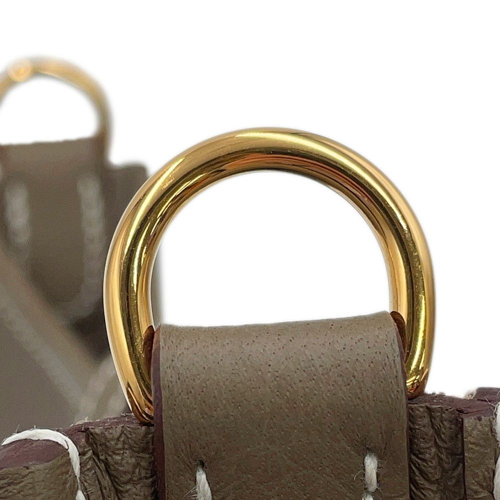 Hermes Evelyne TPM 111 cm Amazon Etoupe Gold Taurillon Clemence Handbag — view 9
