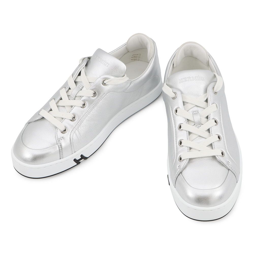 Hermes Sneakers Kid Chevre Metalize 37.5 Shoes