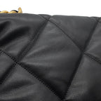 Chanel Chain Shoulder Bag 19 Maxi Quilted CC Logo Shiny Calf Leather 2-Way — view 8