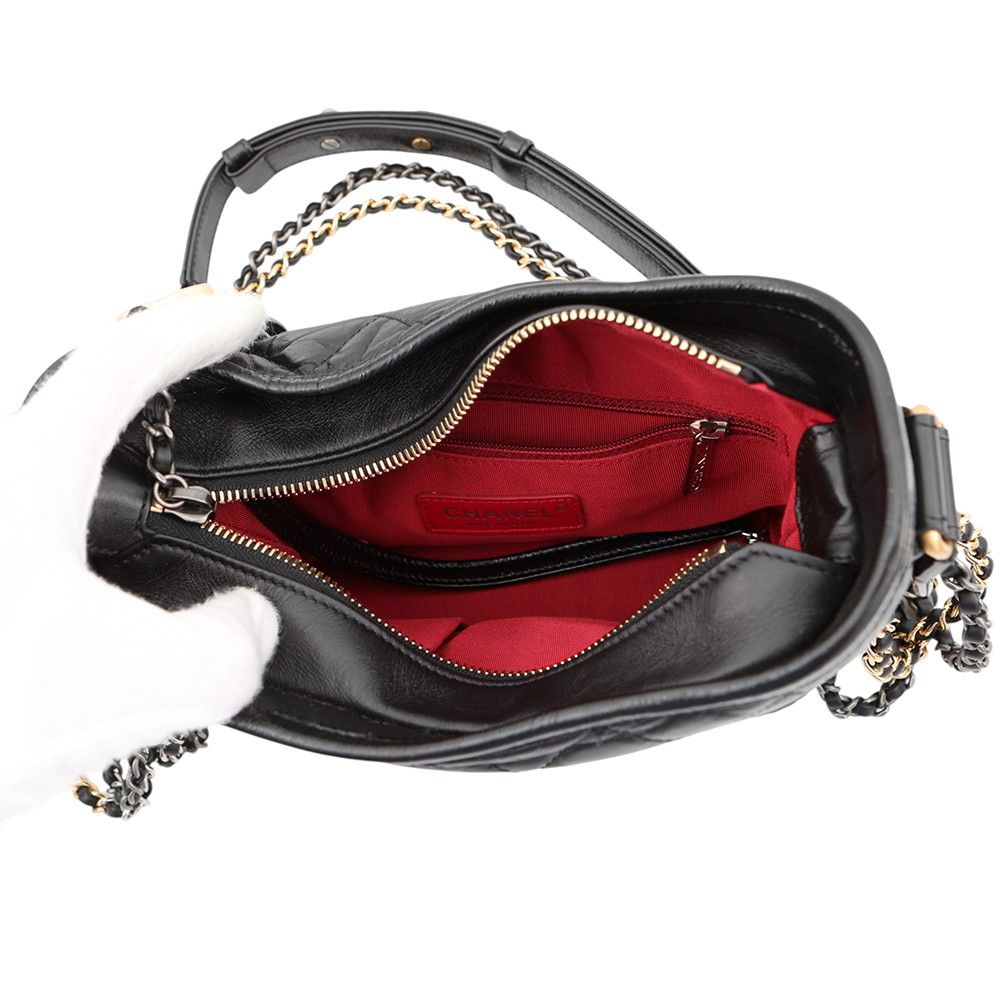 Chanel Chain Shoulder Bag Gabriel de Small Hobo Tweed — view 7