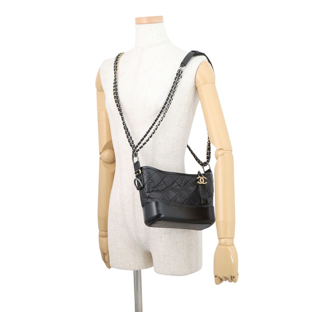Chanel Chain Shoulder Bag Gabriel de Small Hobo Tweed — view 6