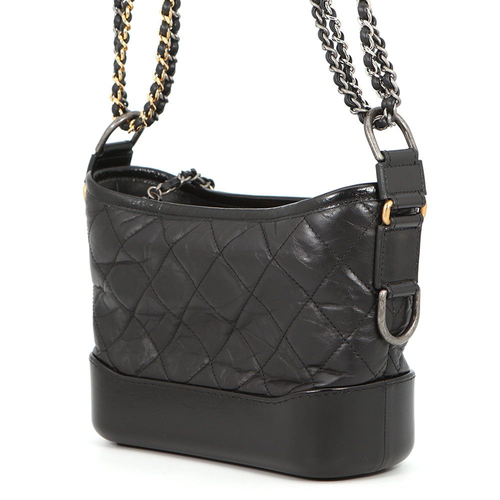 Chanel Chain Shoulder Bag Gabriel de Small Hobo Tweed — view 2