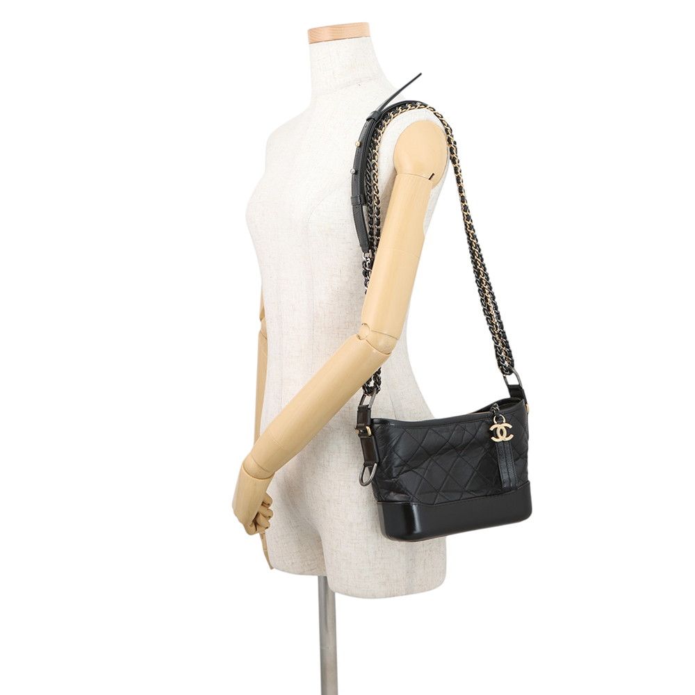 Chanel Chain Shoulder Bag Gabriel de Small Hobo Tweed — view 4