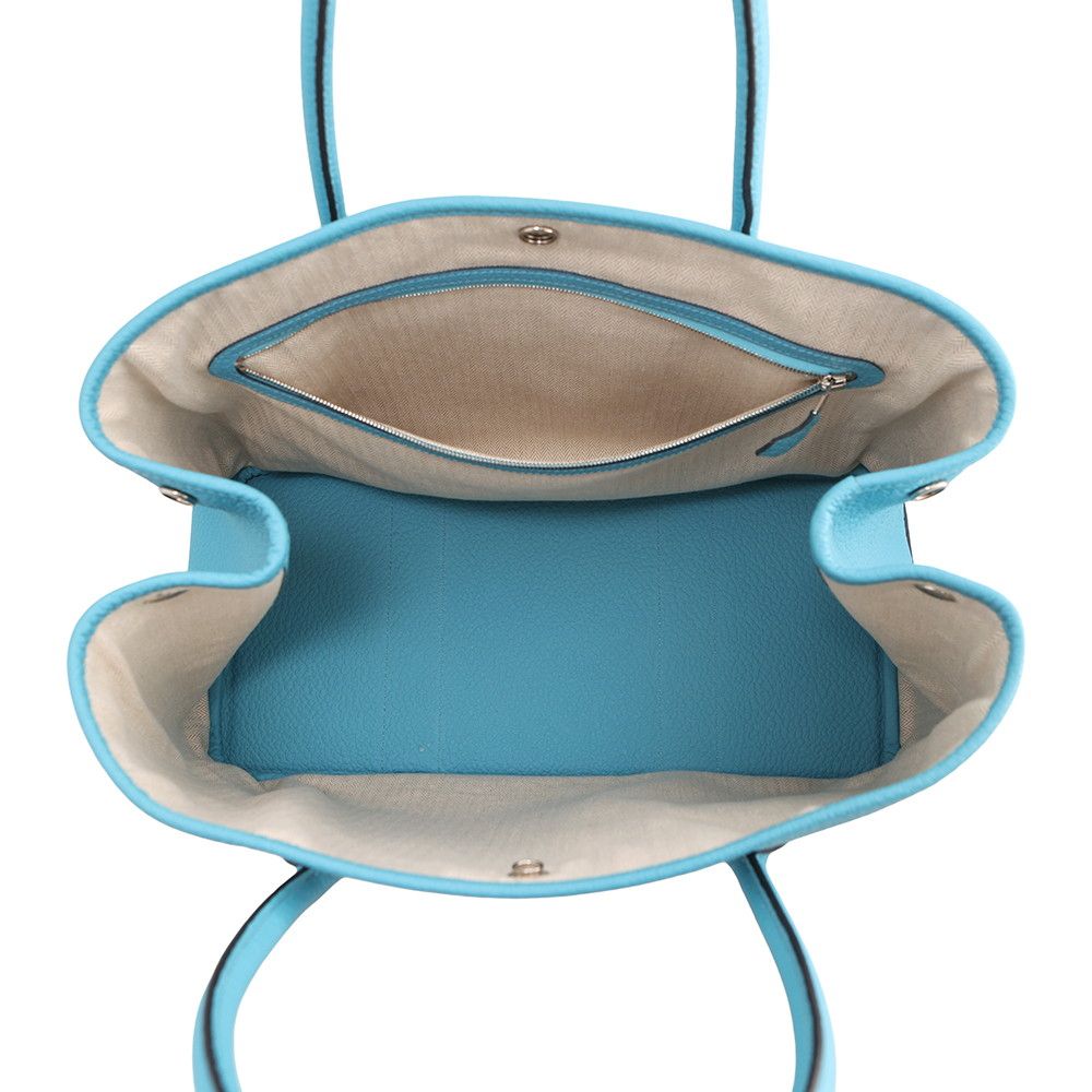 Hermes Tote Garden Party PM Turquoise Silver Country — view 5