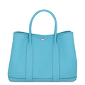 Hermes Tote Garden Party PM Turquoise Silver Country