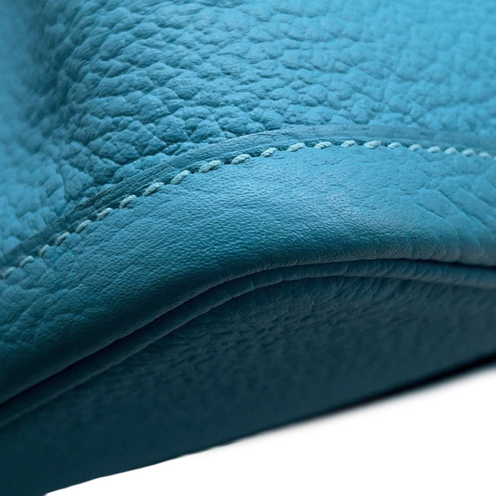 Hermes Tote Garden Party PM Turquoise Silver Country — view 6