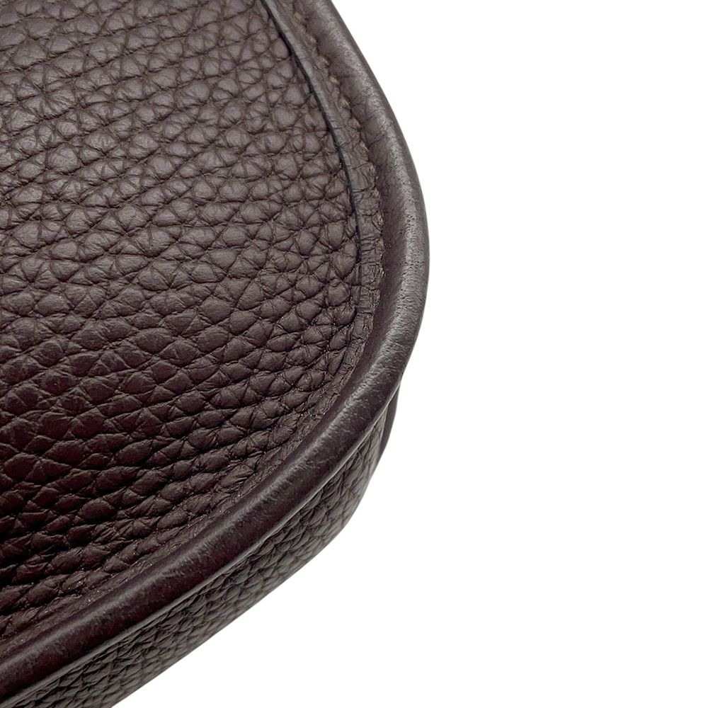 Hermes Evelyne TPM Amazon Flipper Ball Bandouliere Sangle Ebene Silver Taurillon — view 7