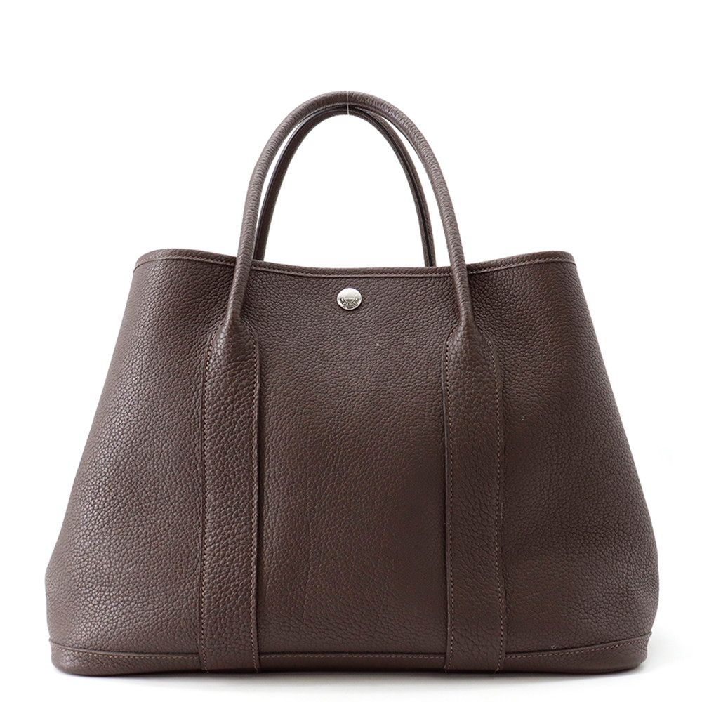 Hermes Tote Garden Party PM Ebene Silver Negonda