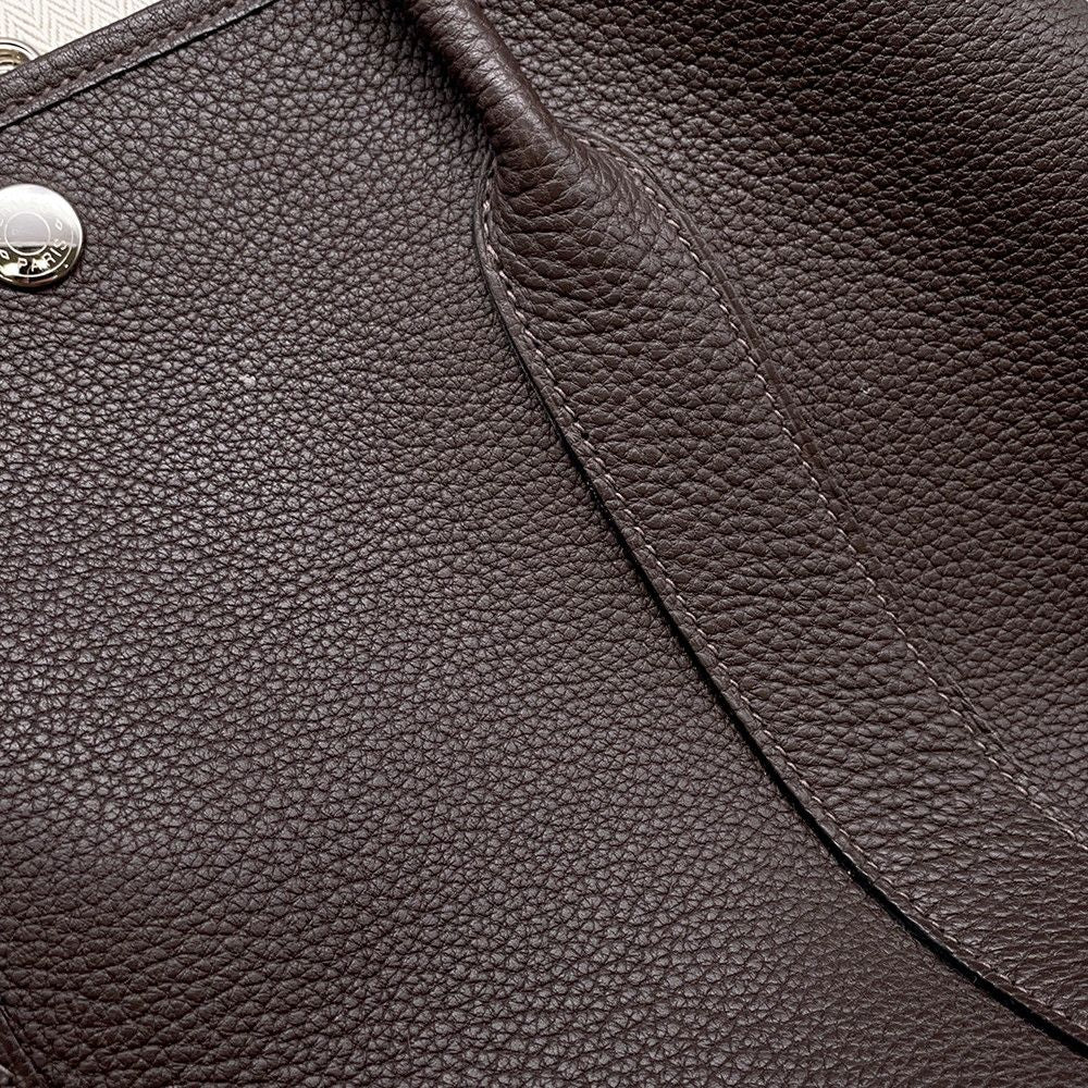 Hermes Tote Garden Party PM Ebene Silver Negonda — view 7