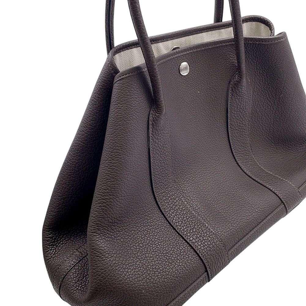 Hermes Tote Garden Party PM Ebene Silver Negonda — view 6