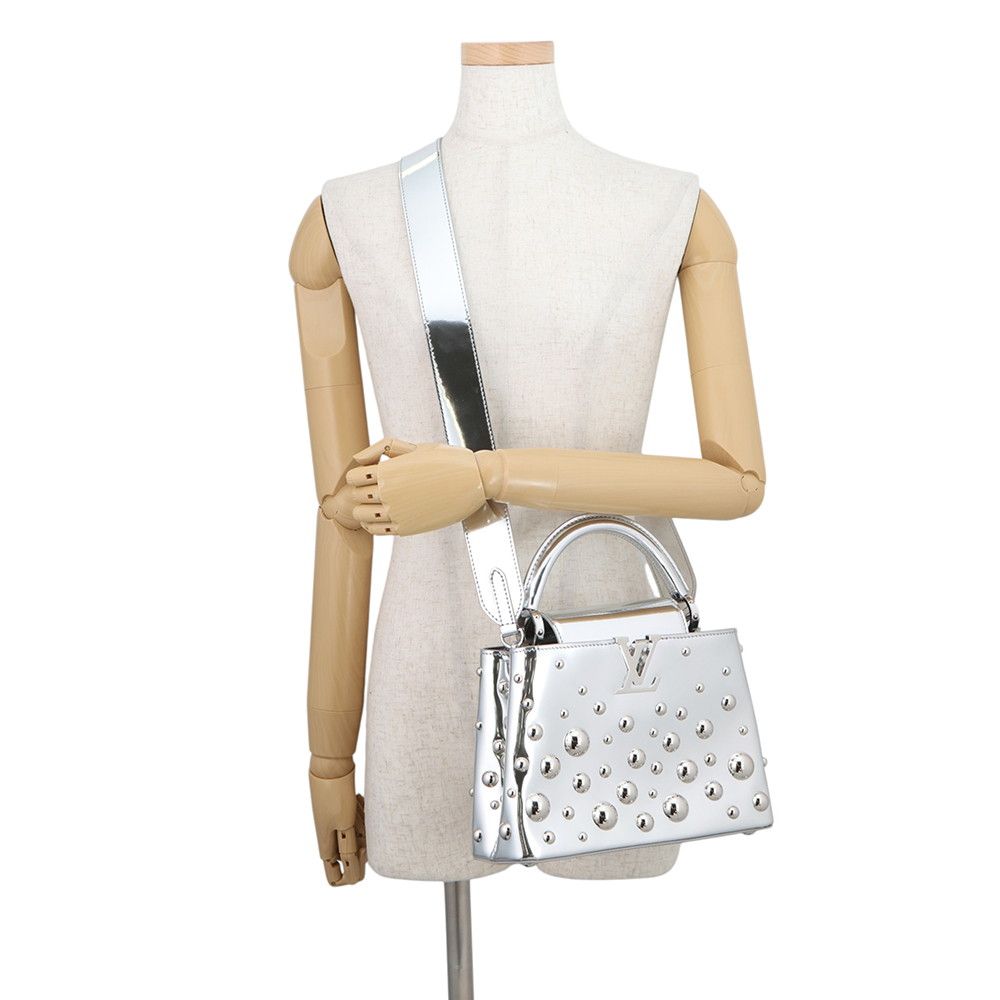 Louis Vuitton Leather LV Yk Capucines BB Metal Dot 2-Way Shoulder Yayoi Kusama — view 5