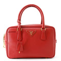 Prada Handbag Triangle Logo Leather