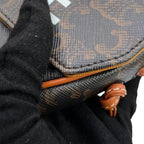 Celine Shoulder Bag Triomphe Triangle Leather Brown — view 7
