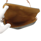 Celine Shoulder Bag Triomphe Triangle Leather Brown — view 5