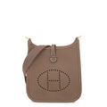 Hermes Shoulder Bag Evelyne TPM 111 cm Etoupe Gold Taurillon Clemence