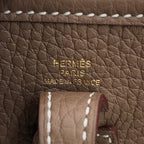 Hermes Shoulder Bag Evelyne TPM 111 cm Etoupe Gold Taurillon Clemence — view 5