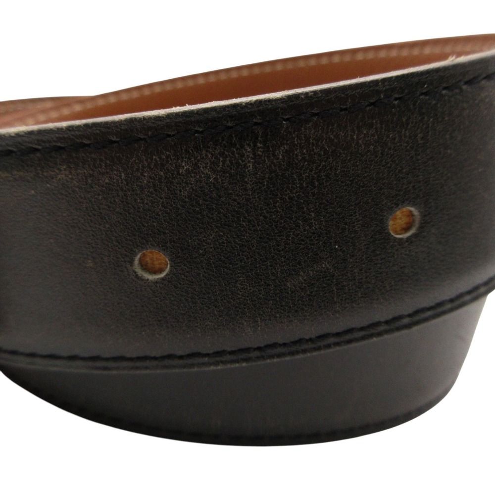 Hermes Leather Belt Constance Gold Buckle Black 65 — view 3