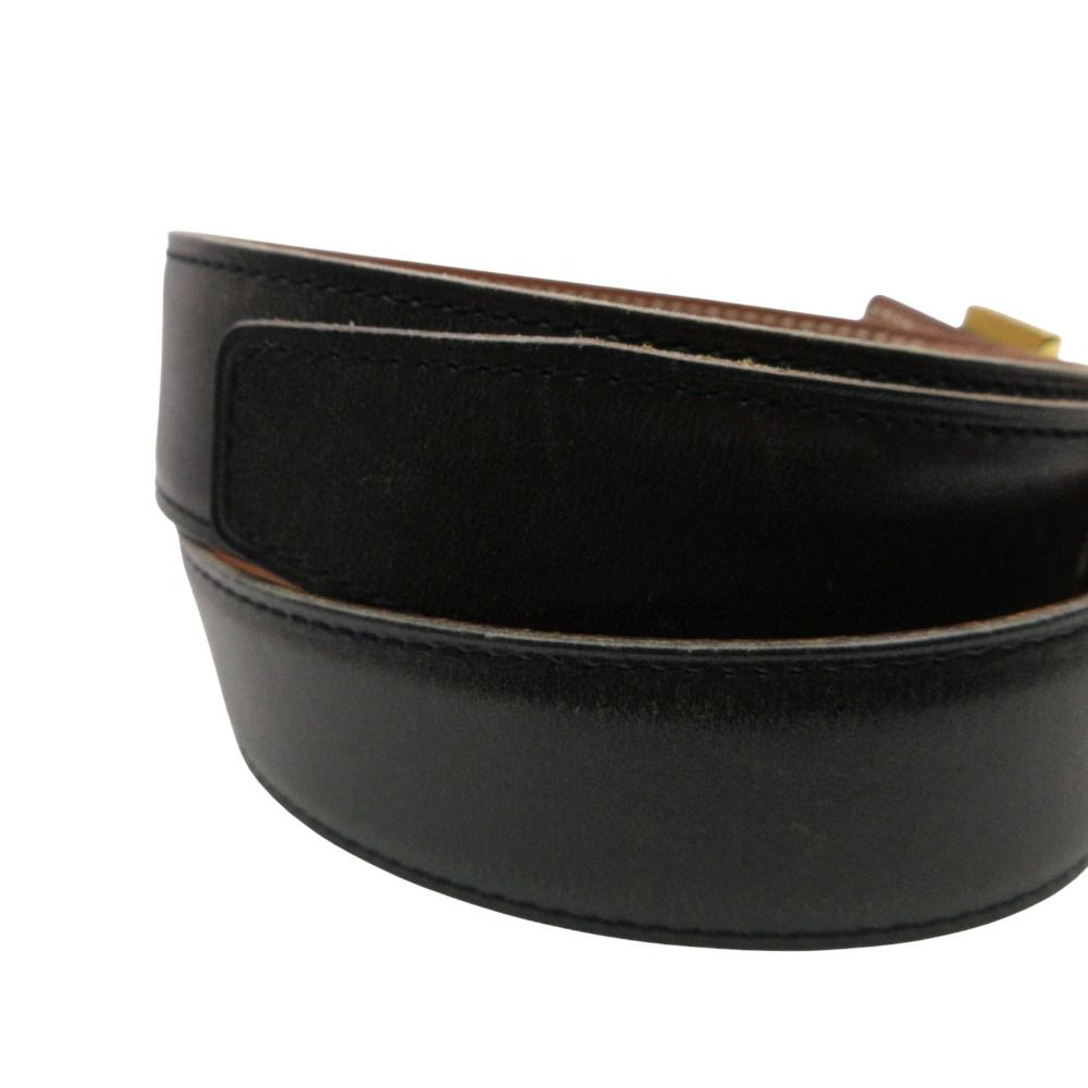 Hermes Leather Belt Constance Gold Buckle Black 65 — view 5